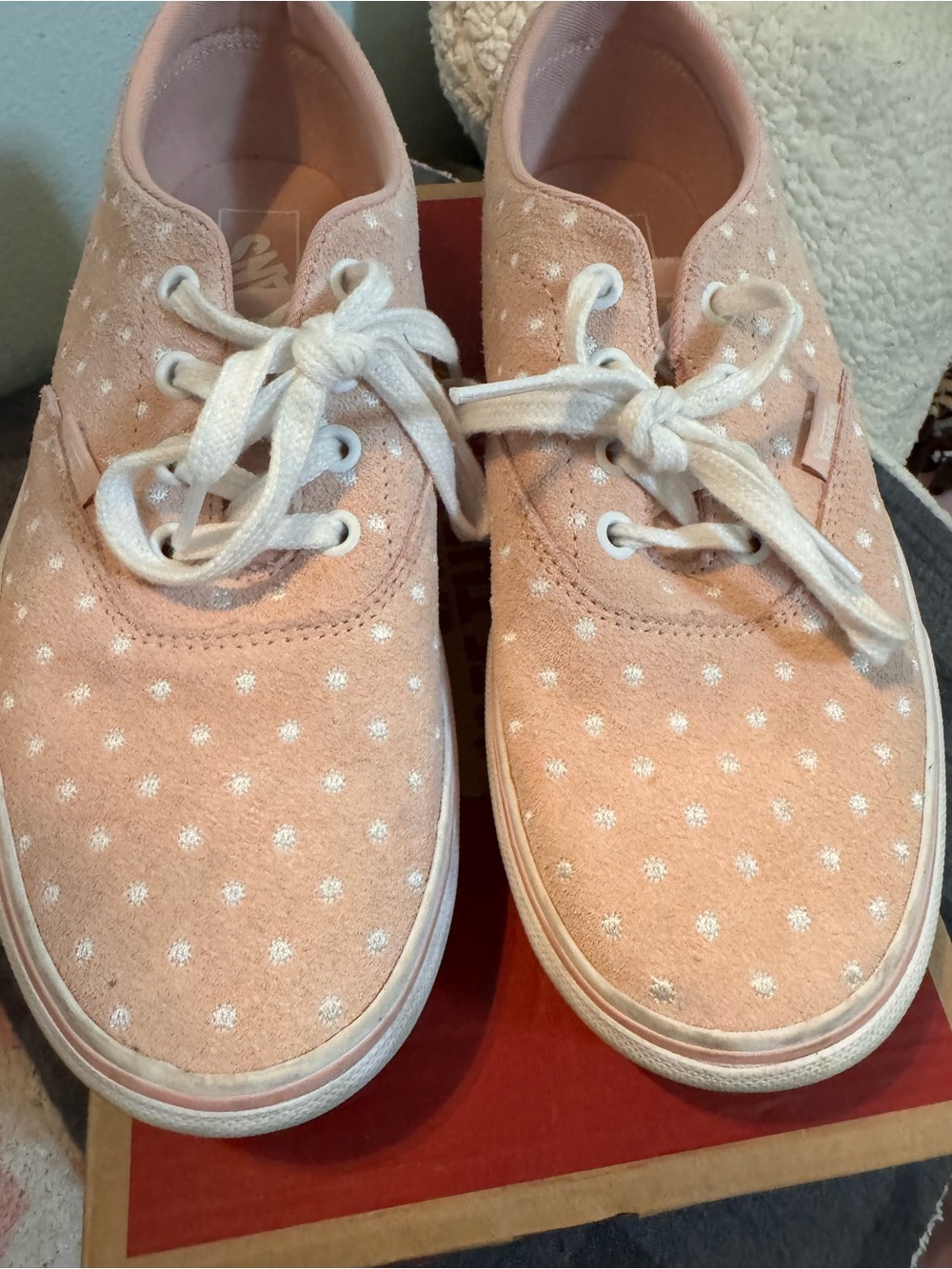 Vans Pink Daisy Embroidered Canvas Sneakers
